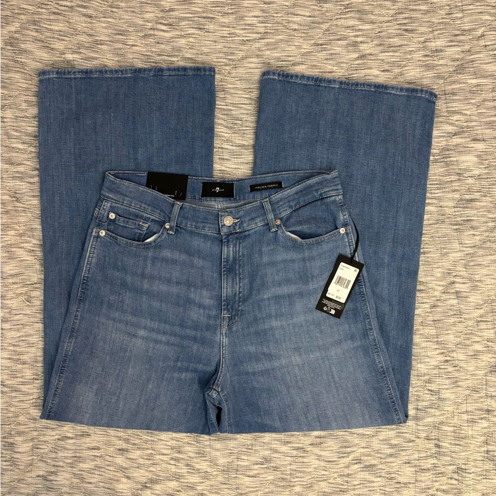 7 For All Mankind Lotta Cropped Jeans Sz 31 NWT | Wide Leg Cropped Jeans Sz 31 -